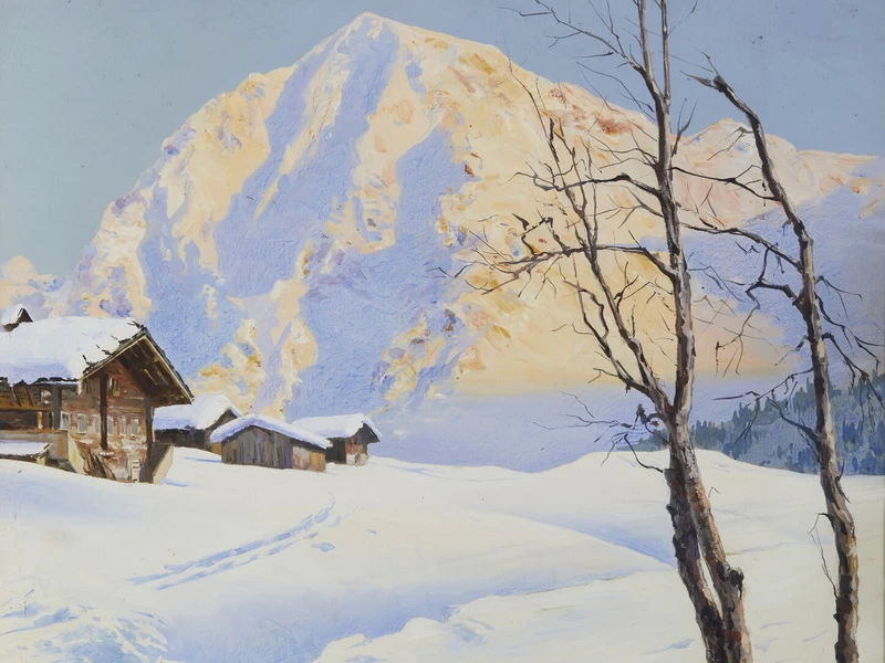 1865-Carlo Pellegrini - Paesaggio invernale